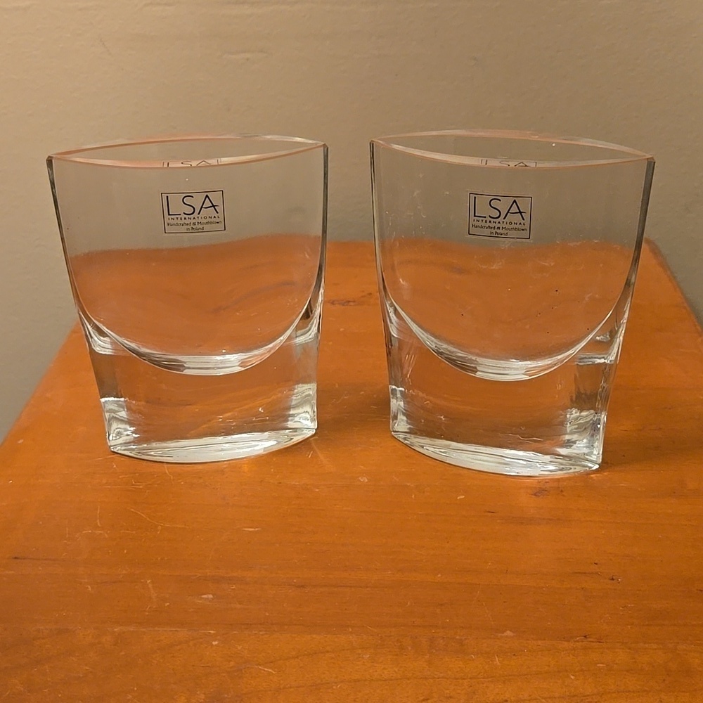 LSA International Vases Handcrafted & Mouthblown in Poland Set of 2